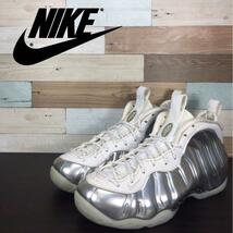 NIKE AIR FOAMPOSITE ONE ナイキ ウィメンズ エアフォームポジット ワン クローム 26cm U07610 AA3963-100_画像1