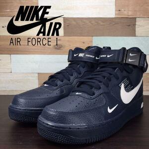 NIKE AIR FORCE 1 MID '07 LV8 ナイキ エアフォース1 ミッド ユーティリティ オブシディアン 26cm U03808 804609-403