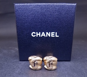 ★☆希少 CHANEL シャネル ココマークイヤリング 209 ゴールド メタル ビジュー アクセサリー ヴィンテージ 箱付き☆★