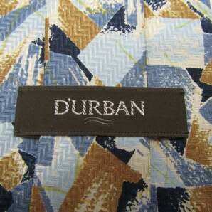 ダーバン ブランド ネクタイ シルク 幾何柄 総柄 メンズ ブルー Durbanの画像4