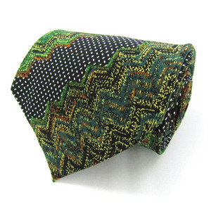  Missoni brand necktie silk dot pattern made in Italy cloth men's navy Missoni