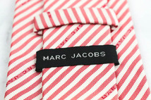 マークジェイコブス ブランド ネクタイ ロゴ ストライプ柄 シルク イタリア製 PO メンズ レッド MARC JACOBS_画像4