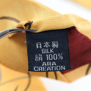 パナラ ブランドネクタイ サッカー パネル柄 シルク 日本製 PO メンズ イエロー PANARAの画像5