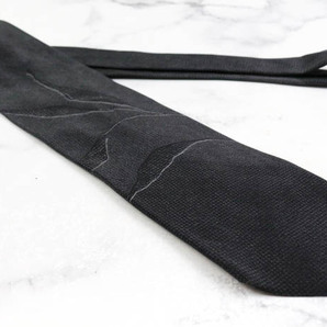 ジョルジオアルマーニ ブランド ネクタイ パネル柄 シルク イタリア製 PO メンズ ブラック GIORGIO ARMANIの画像2