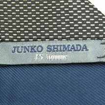 ジュンコシマダ ブランド ネクタイ ドット 格子柄 シルク イタリア製 PO メンズ ブラック JUNKO SIMADA_画像4