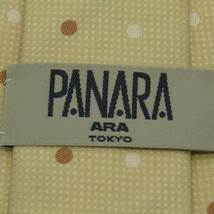 パナラ ブランド ネクタイ ドット 格子柄 シルク 日本製 PO メンズ ベージュ PANARA_画像4