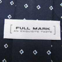 フルマーク ブランド ネクタイ 総柄 ドット柄 シルク 日本製 PO メンズ ネイビー FULL MARK_画像4