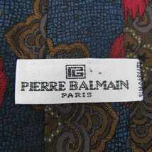 ピエールバルマン ブランド ネクタイ 総柄 花柄 シルク PO メンズ ネイビー PIERRE BALMAIN_画像4