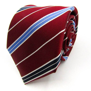  Person's бренд галстук общий рисунок полоса шелк PO мужской красный PERSONS