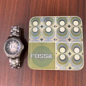 未使用保管品 fossil blue AM-3688 100m ダイバー テスター反応あり フォッシルの画像1