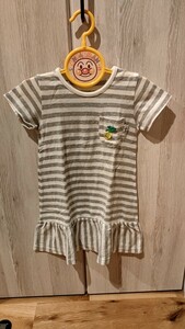 SLAP SLIP 100センチ　キッズ　子供服　ワンピース　ボーダー　半袖　パイナップル柄　かわいい　洗いがえ　お出かけ