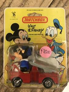  Vintage * неиспользуемый товар! Matchbox WDP Disney Mickey Mouse пожарная машина литье под давлением машина * retro,1979 год, миникар 