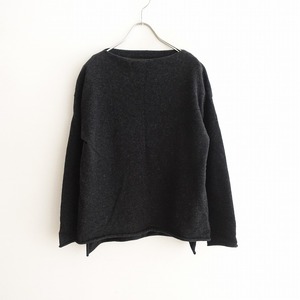 [ regular price 1.8 ten thousand ]evamevaevam eva * wool pull over * wool knitted black black group sweater (25-2403-173)[20D42]