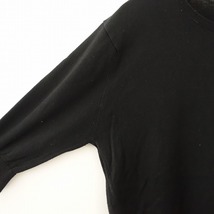 ジョンスメドレー JOHN SMEDLEY *コットンニット5分袖プルオーバー*黒ブラック薄手無地ハーフスリーブ(33-2403-376)【40D42】_画像3