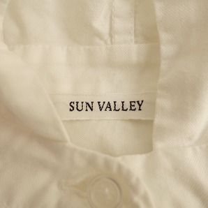 サンバレー SUN VALLEY *フード付きシャツ*ホワイト白ワイド羽織パーカーギャザーブラウス(25-2403-252)【50D42】の画像8