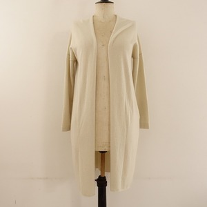 エヴァムエヴァ evam eva *cashmere robe*カシミヤベージュロングニットカーディガン羽織上着(25-2403-273)【60D42】