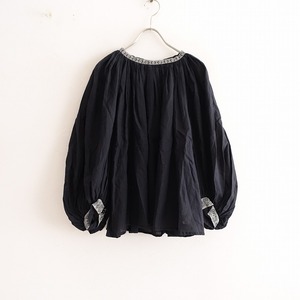 【定価4.4万】オールドマンズテーラー R&D.M.Co-*EMB KHADI SMOCK*カディコットンラメ刺繍ギャザーブラウス(2-2403-389)【60D42】