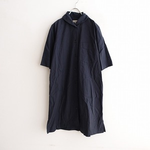 【定価6.4万】マーガレットハウエル MARGARET HOWELL *MATT COTTON TWILL ワンピース*1薄手ドレスネイビー(27-2403-97)【80D42】