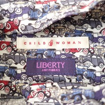 チャイルドウーマン×リバティ CHILD WOMAN×LIBERTY *Roaring Wheels くるみ釦スタンドカラーシャツ*F(33-2403-397)【90D42】_画像8