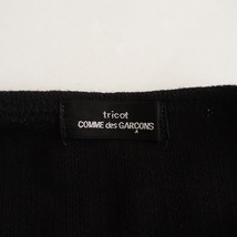 【染】トリココムデギャルソン tricot COMME des GARCONS *異素材使い切替カットソー*綿ブラック黒半袖(34-2403-92)【61D42】_画像9