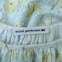 【未使用/定価4.6万】ミナペルホネン mina perhonen *memoria リネンプリントワンピース*40ドレス麻(1-2403-543)【71D42】_画像8