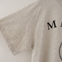 【美品】マルディメクルディ Mardi Mercredi *コットンプリント半袖Tシャツ*杢ライトグレーカットソー(33-2403-670)【81D42】_画像3