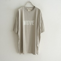 【chaos別注】レミレリーフ REMI RELIEF *MOVE プリントTシャツ*Mベージュグレービッグオーバーサイズ(33-2403-626)【81D42】_画像1