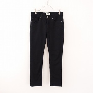 アクネ ACNE STUDIOS *ACE STAY CASHストレッチデニム5ポケットパンツ*30/32ブラックジップフライフィット(2-2403-642)【81D42】