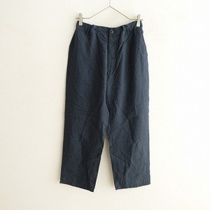 a-tsu& science ARTS&SCIENCE *linen tapered pants *1 flax navy navy blue series rubber (25-2404-65)[12D42]