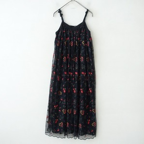 【新品/定価5.7万】フォーフラワーオブロマンス FOR FLOWERS OF ROMANCE *DRESS 刺繍チュールワンピース*38(1-2404-38)【12D42】の画像1