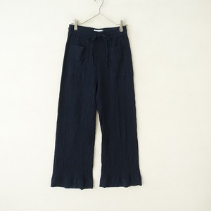 【2023SS/定価2.9万】ケンゴ kengo *cotton banana yoryu loose pants パンツ*2ざわめきの中の青いさえずり(1-2404-62)【42D42】