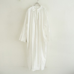 【2022/定価2.9万】ネストローブ nest Robe *リネンコットンシャーリングロングワンピース*Fドレス麻綿(1-2404-112)【52D42】