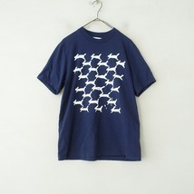 【メンズ/美品】ミナペルホネン mina perhonen *つづく展/run run runクルーネックプリントTシャツ*Sメンズ(2-2404-75)【52D42】_画像1