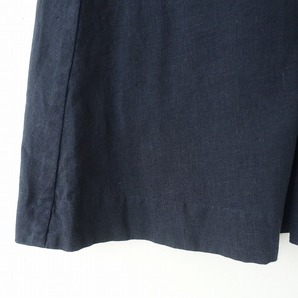 【2023SS/定価4.2万】マーガレットハウエル MARGARET HOWELL *DENSE FINE LINEN POPULINスカート*3ネイビー(sk2-2404-62)【52D42】の画像4