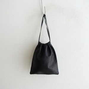 [ regular price 2.4 ten thousand ]aetaAeta *Double Faced Drawstring Pouch L* pouch handbag tia leather black (ba11-2404-54)[62D42]