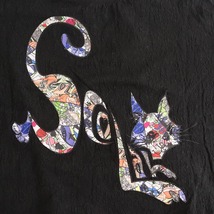 スカラー ScoLar *猫アップリケカットソー*Mコットン綿天竺プルオーバーTシャツ(25-2404-135)【72D42】_画像7