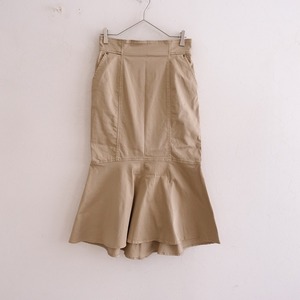 ジルジーン JILLJEAN *ツイルマーメイドスカート*4綿コットン混ストレッチベージュロングJILL STUART(sk25-2404-123)【72D42】