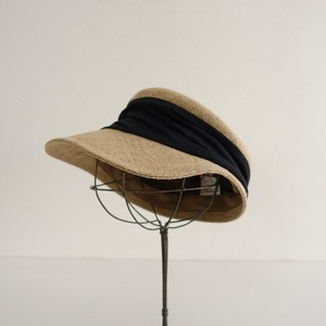 【美品/定価1.4万】マチュアーハ mature ha. *jute drape cap キャップ*ハット帽子ナチュラル(ha84-2403-181)【82D42】