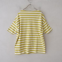 マイヨ maillot *ボーダードロップショルダーTシャツ*0カットソー半袖ボートネック(33-2403-918)【82D42】_画像2