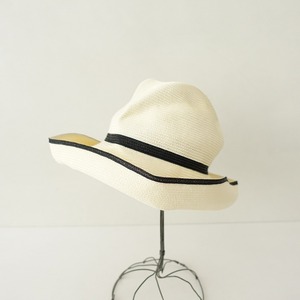 【未使用/定価2.0万】マチュアーハ mature ha. *BOXED HAT 11cm brim switch color line ボックスハット*(ha84-2404-5)【92D42】