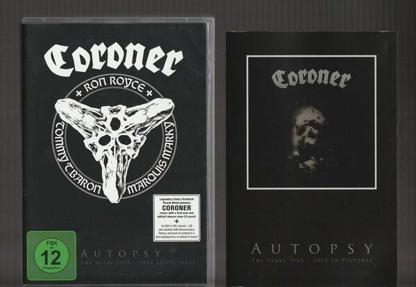 即決 送料込み CORONER コロナー AUTOPSY (THE YEARS 1985-2014 IN PICTURES) 輸入盤 CD+3DVD