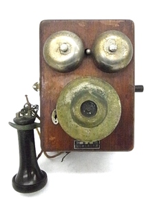 e11442　昭和レトロ　電話機　アンティーク　オブジェ　インテリア　現状品