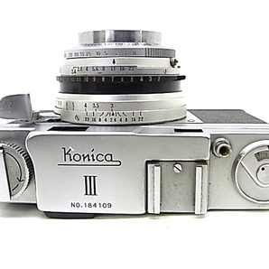 h0964 KONICA Ⅲ KONISHIROKU HEXANON 1:2.4 f=48mm コニカ フィルム カメラ ジャンク品の画像3