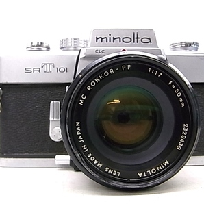 e11602 Minolta SRT101/MC ROKKOR-PF 1:1.7 f=50mm ミノルタ カメラ レンズ ジャンク品の画像1
