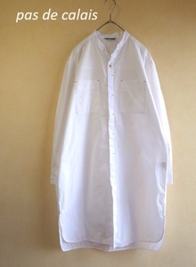 ●pas de calaisパドカレシャツワンピース白38●長袖