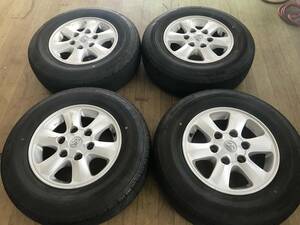 200系 ハイエース BS ECOPIA RD613 195/80R15 107/105N LT 20年製 純正アルミホイール 4本 中古 ハイエース純正OP