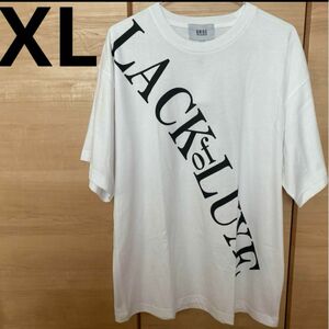 大きいサイズ　メンズ XL ビッグTシャツ　オシャレ　英語　白　オーバーサイズ