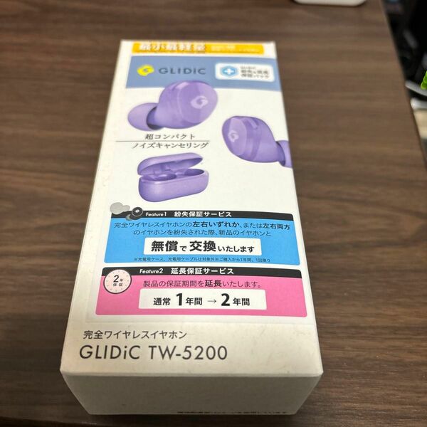 ANC搭載完全ワイヤレスイヤホン GLIDiC TW-5200 GL-TW5200-PUH パープル