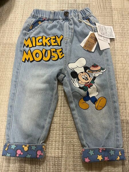 しまむらリトシー ディズニー デニムパンツ シェフミッキー 90サイズ