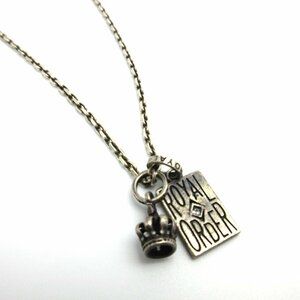 *1 jpy start! Royal Order ROYAL ORDER necklace CROWN Crown ACE OF DIAMOND silver lock popular recommendation 